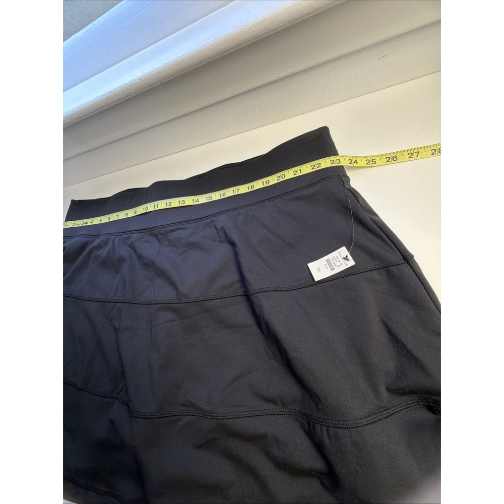 TALBOTS PICKLEBALL SKORT NWT SZ  3X KNIT BLACK NYLON SPANDEX Golf Hiking‎ - Picture 7 of 8